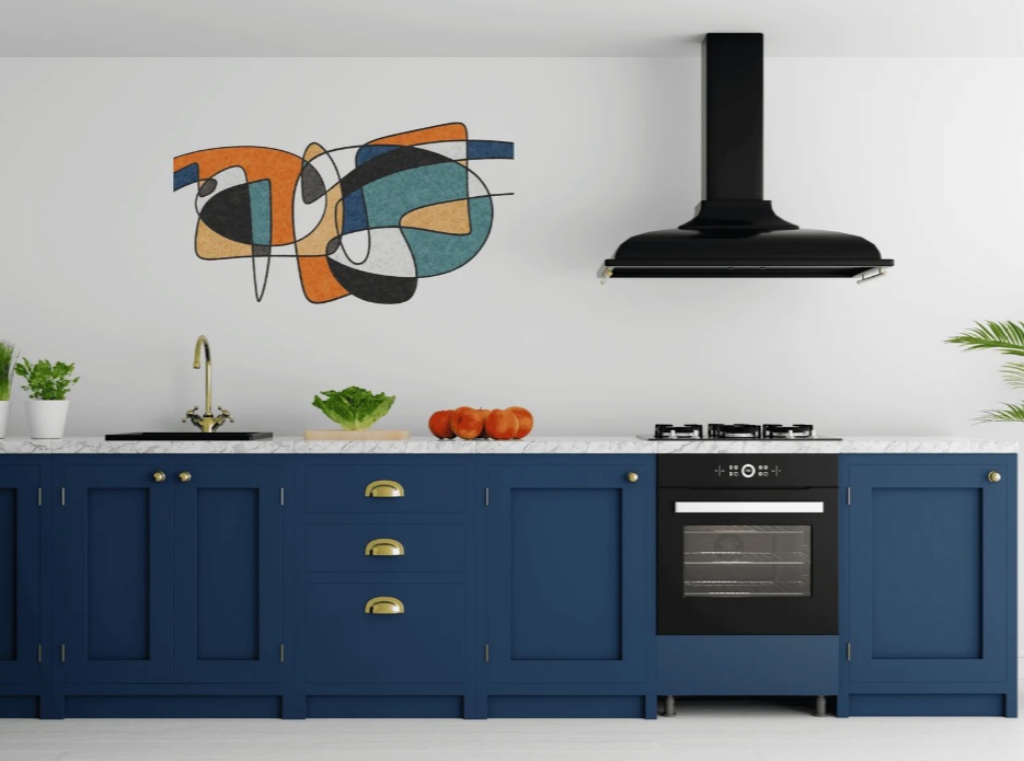 Mural cocina abstracto